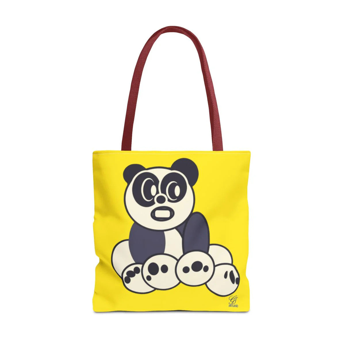 Urban Panda GT Lucky Yellow Designer Tote Bag Designer | All-Over Print by GT