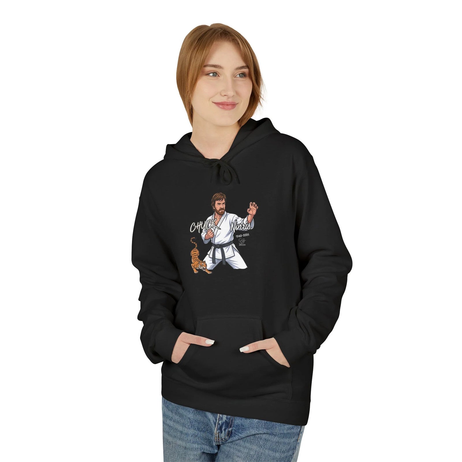Chuck Norris Karate Hoodie | Martial Arts, Tiger Illustration by GT Artland