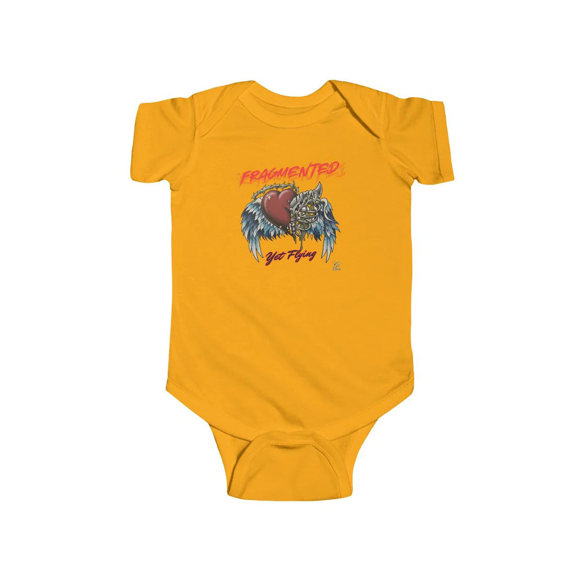 "Fragmented Yet, Flying" Motivational Infant Fine Jersey Bodysuit by GT Artland