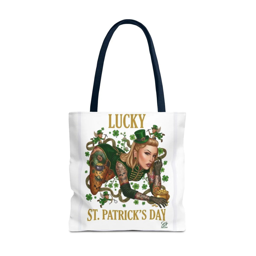 "Lucky" St Patrick's Day Tattoo Hot Sexy Vixen Designer Tote Bag by GT Artland