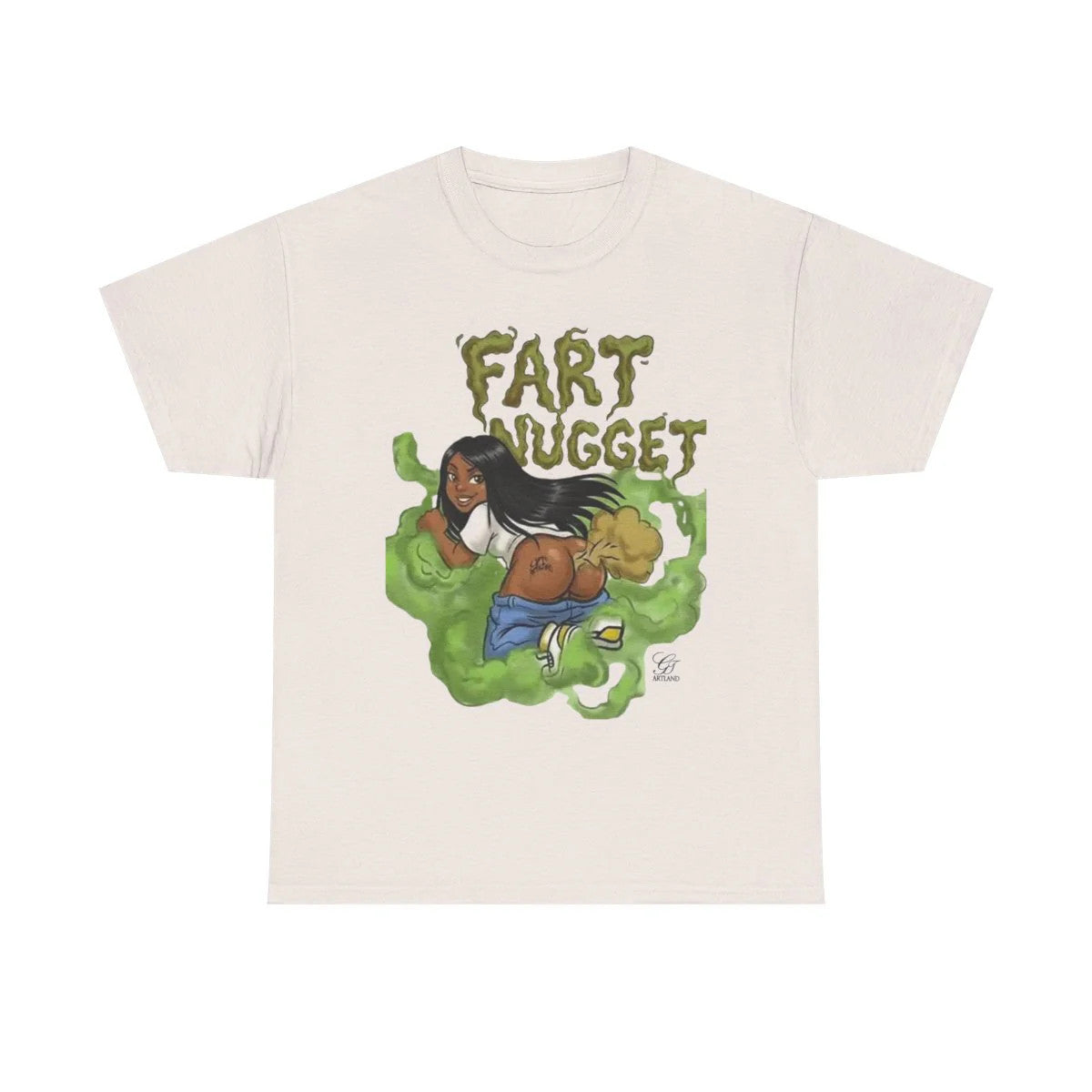 Fart Nugget Ebony Girl Unisex Heavy Cotton Tee by GT Artland