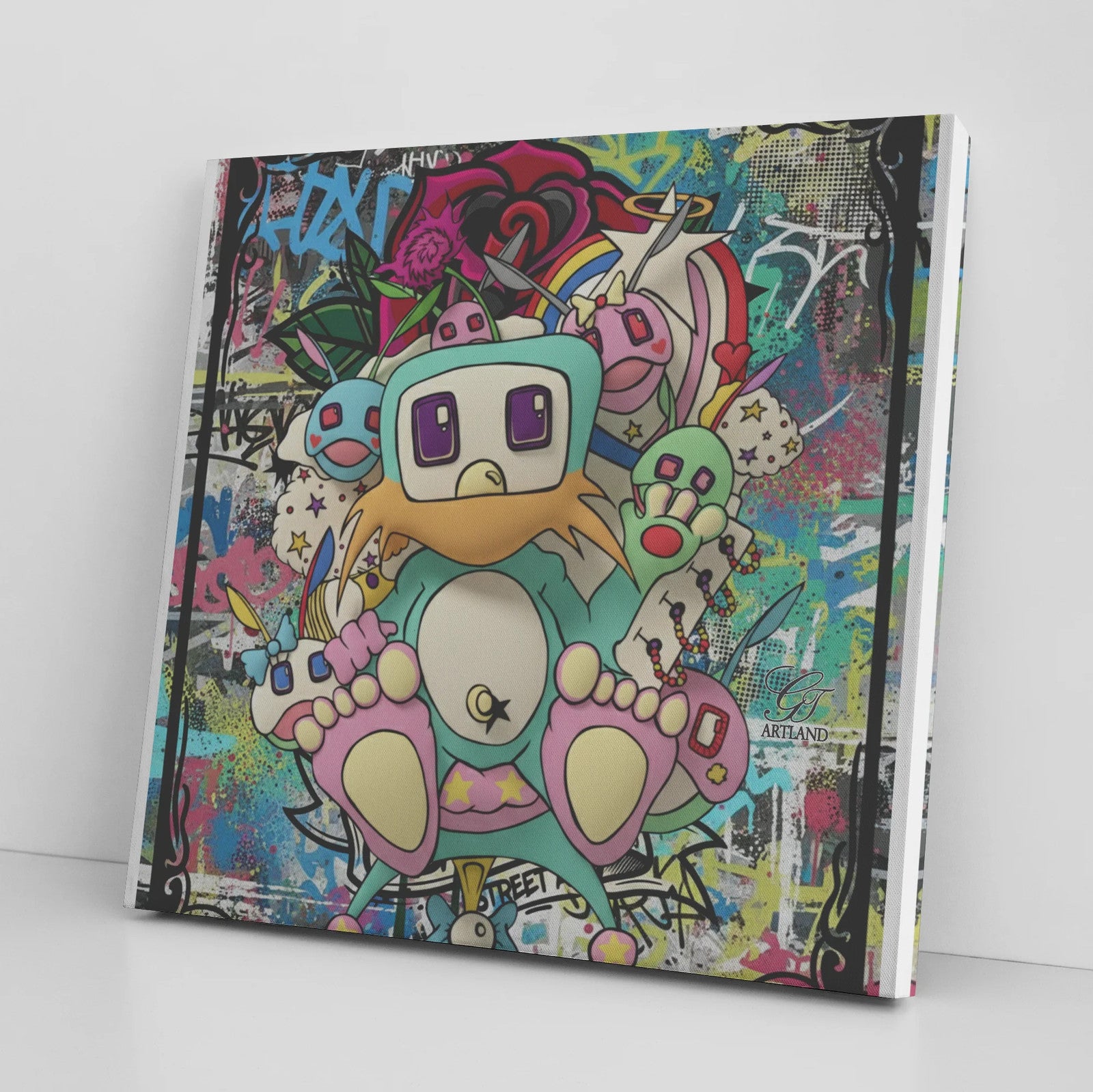 Poon Colorful Computer Character Canvas Wrap by GT Artland GT Artland