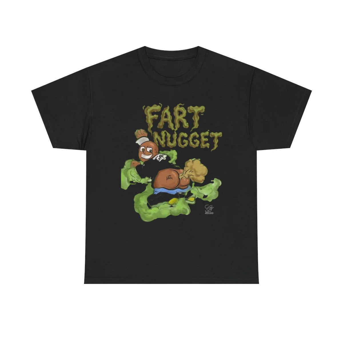 Fart Nugget Ebony Edition Unisex Heavy Cotton Tee by GT Artland