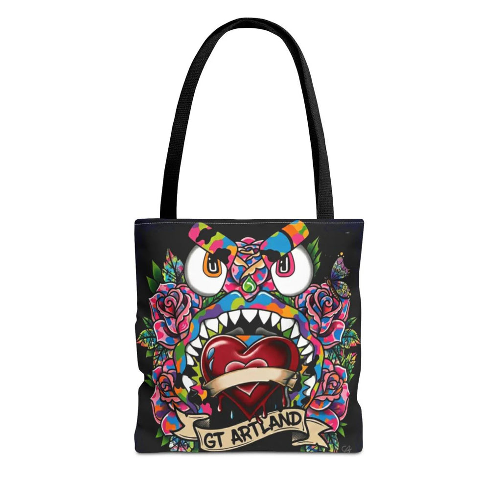 Colorful Gape Tattoo Monster Heart Tote Bag Designer Midnight Edition |