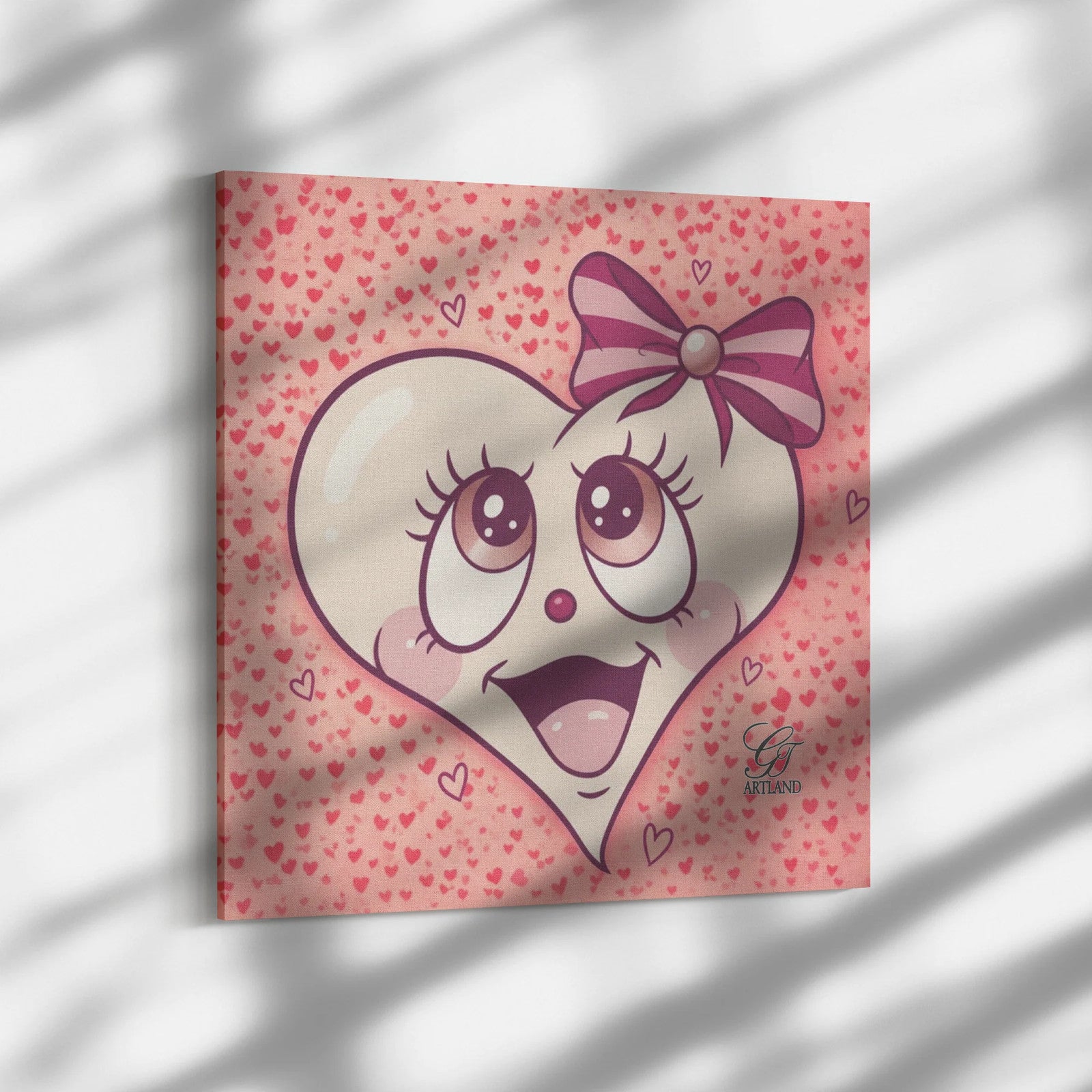 Cute Lolli Pop Art Love Edition Square Canvas Wrap by GT Artland