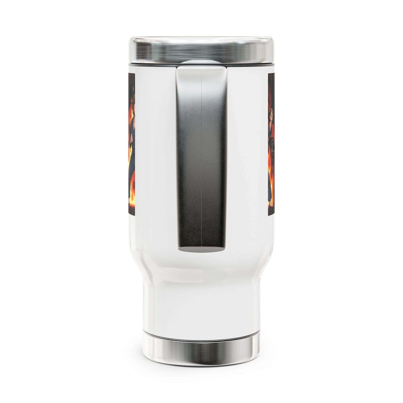 Flaming Martial Artist Chuck Norris Travel Mug | Stainless Steel 14oz by GT