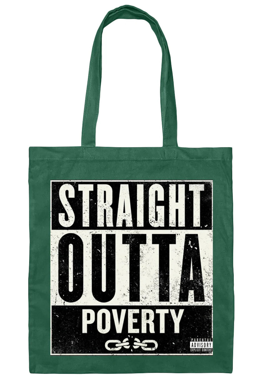 Straight Outta Poverty Canvas Tote Bag by GT Artland