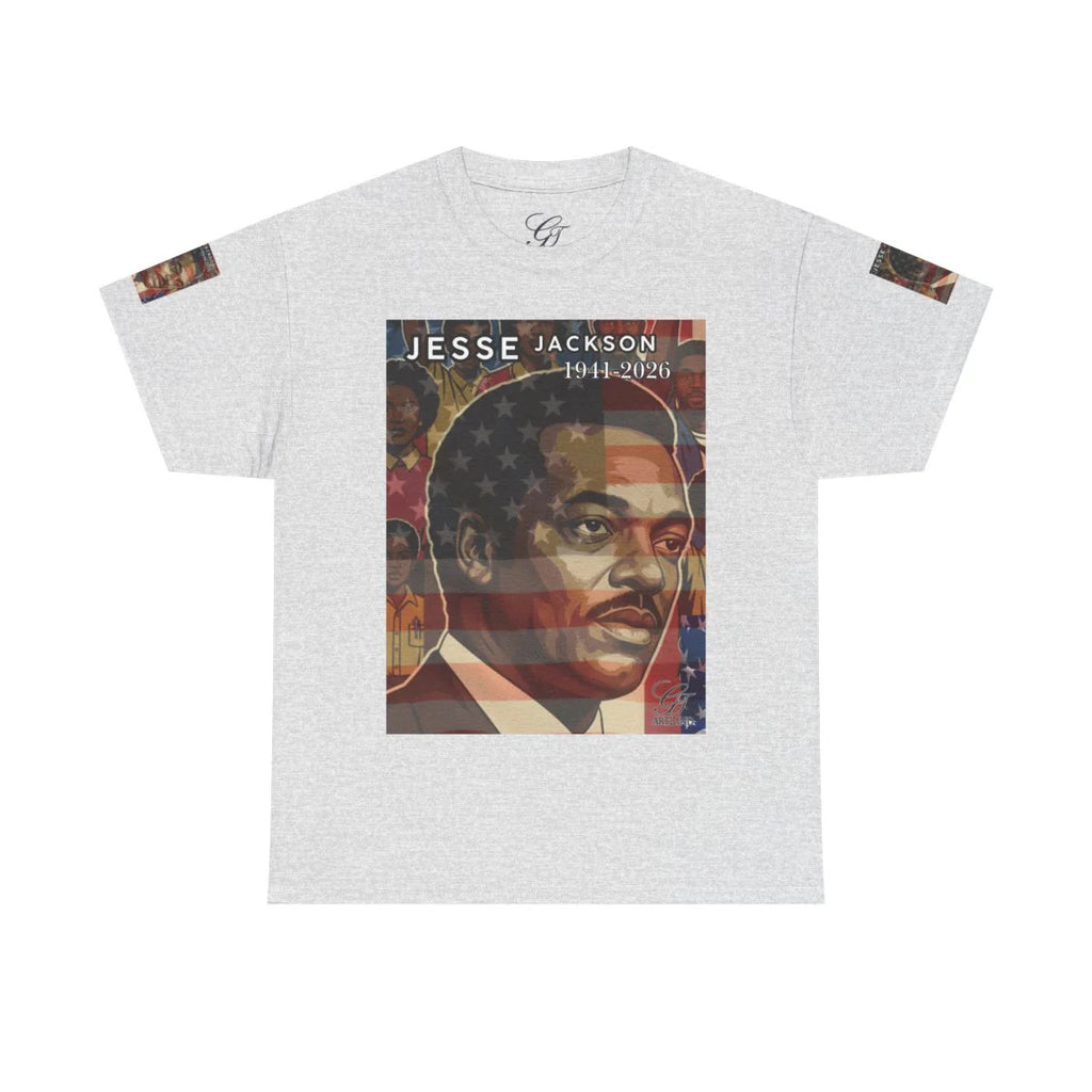 Jesse Jackson Legendary USA Hero Tribute Designer Deluxe Unisex Heavy Cotton