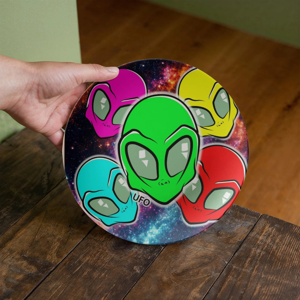 UFO Alien Rainbow Mesh 10” Plate by GT Artland