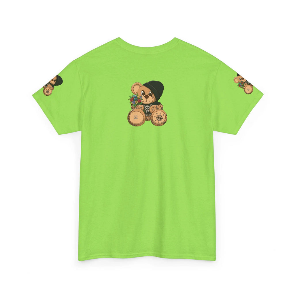 Teddy Bear with Beanie and Compass Tee | Floral Bouquet Graphic by GT Artland