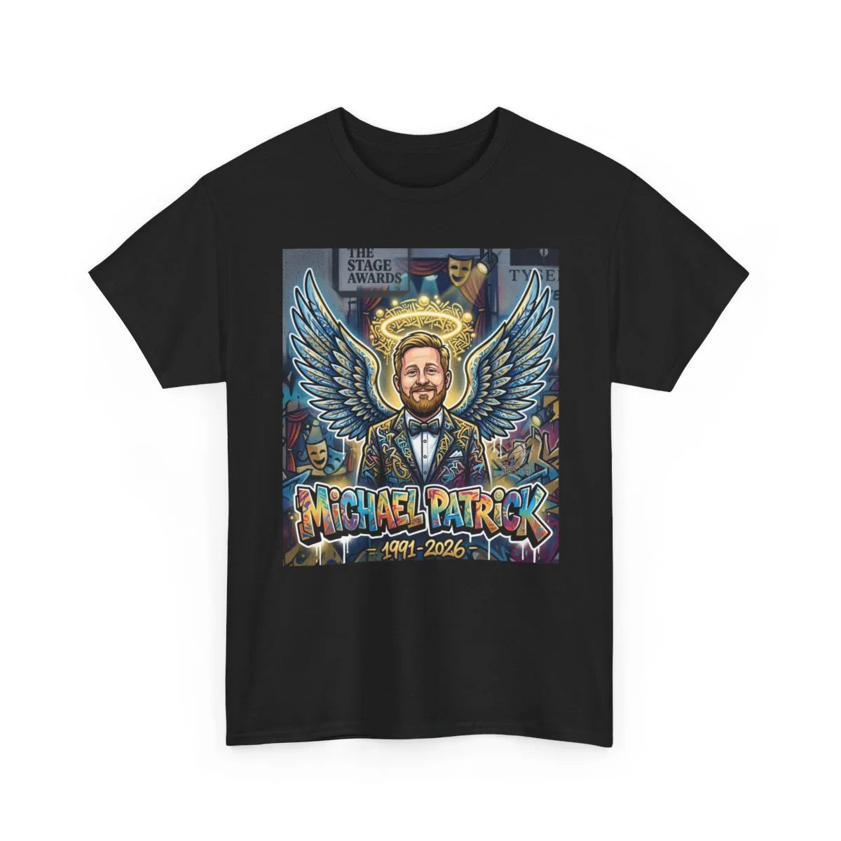 Michael Patrick Tribute Urban Angel Style Designer Unisex Heavy Cotton Tee by