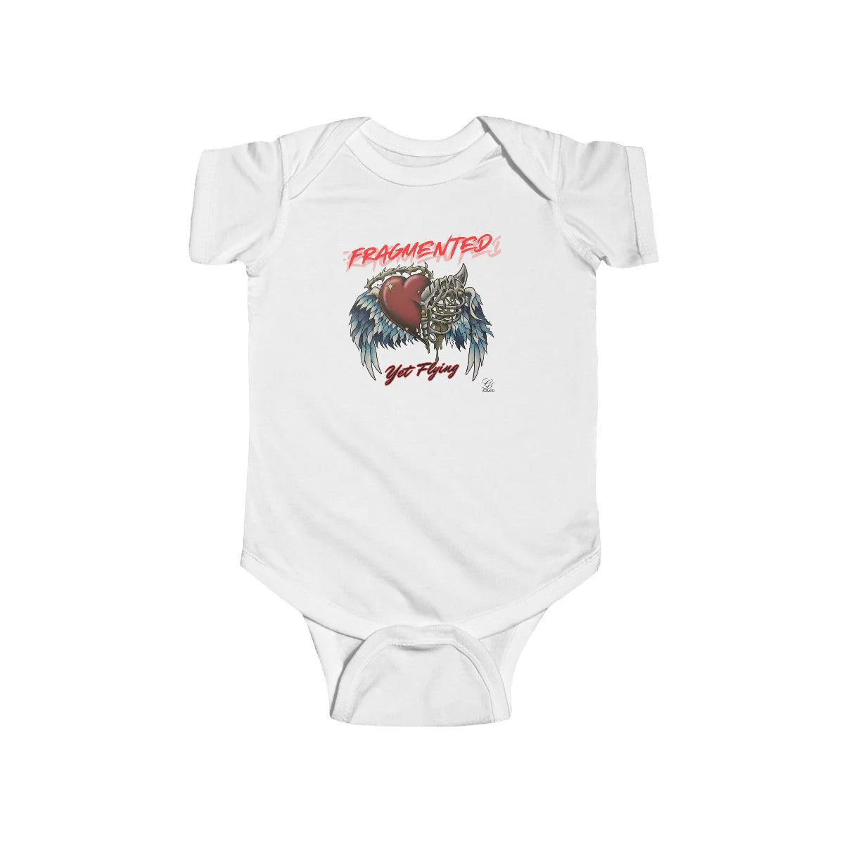 "Fragmented Yet, Flying" Motivational Infant Fine Jersey Bodysuit by GT Artland