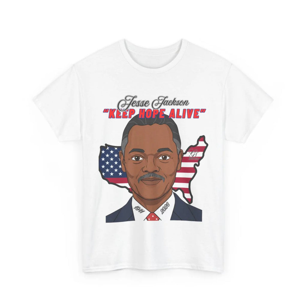 Jesse Jackson "Keep Hope Alive" USA Designer Unisex Heavy Cotton Tee