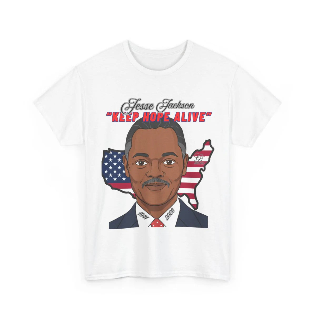 Jesse Jackson "Keep Hope Alive" USA Designer Unisex Heavy Cotton Tee