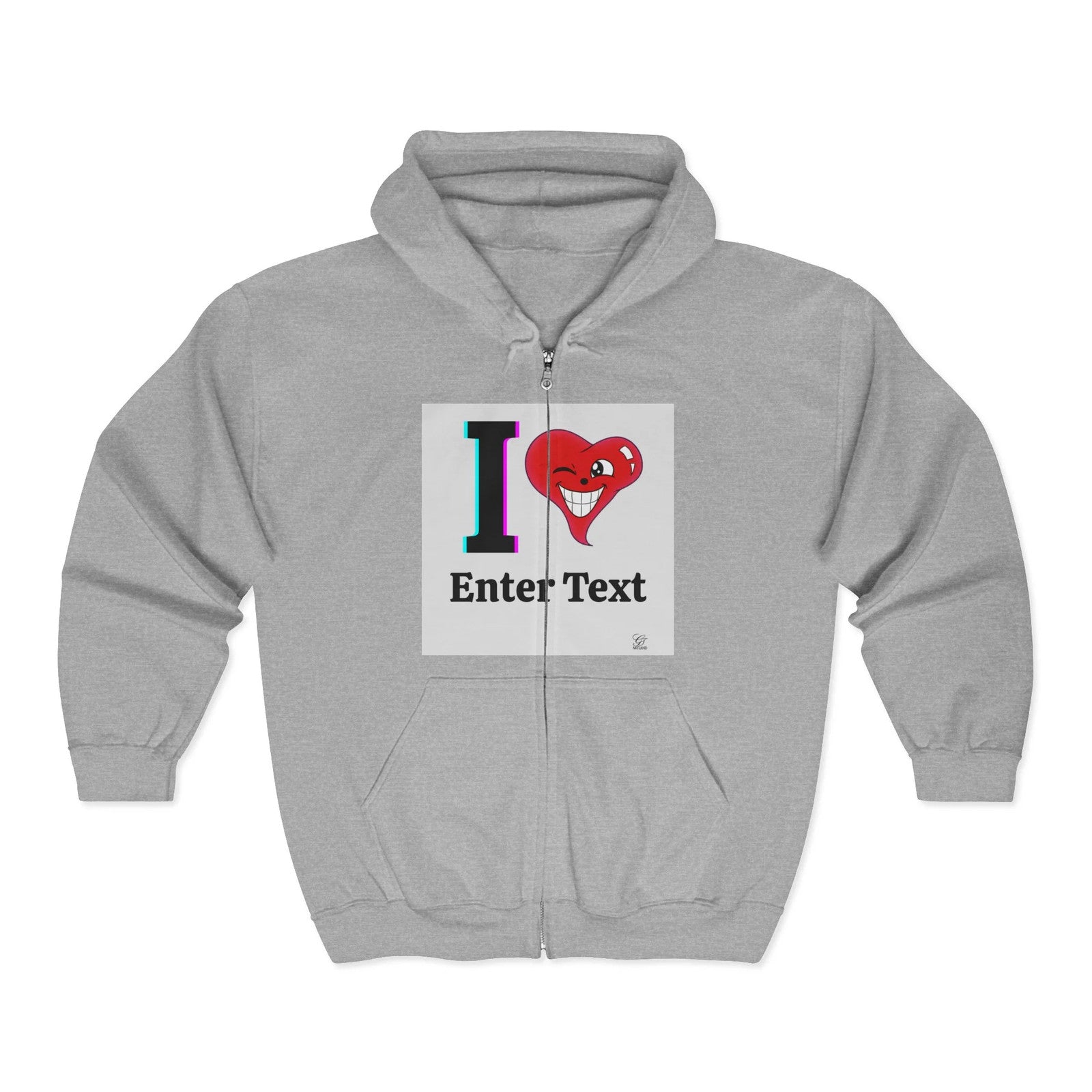 I ️ "Text" Classic Box Personalized Customizable Unisex Heavy Blend™ Full