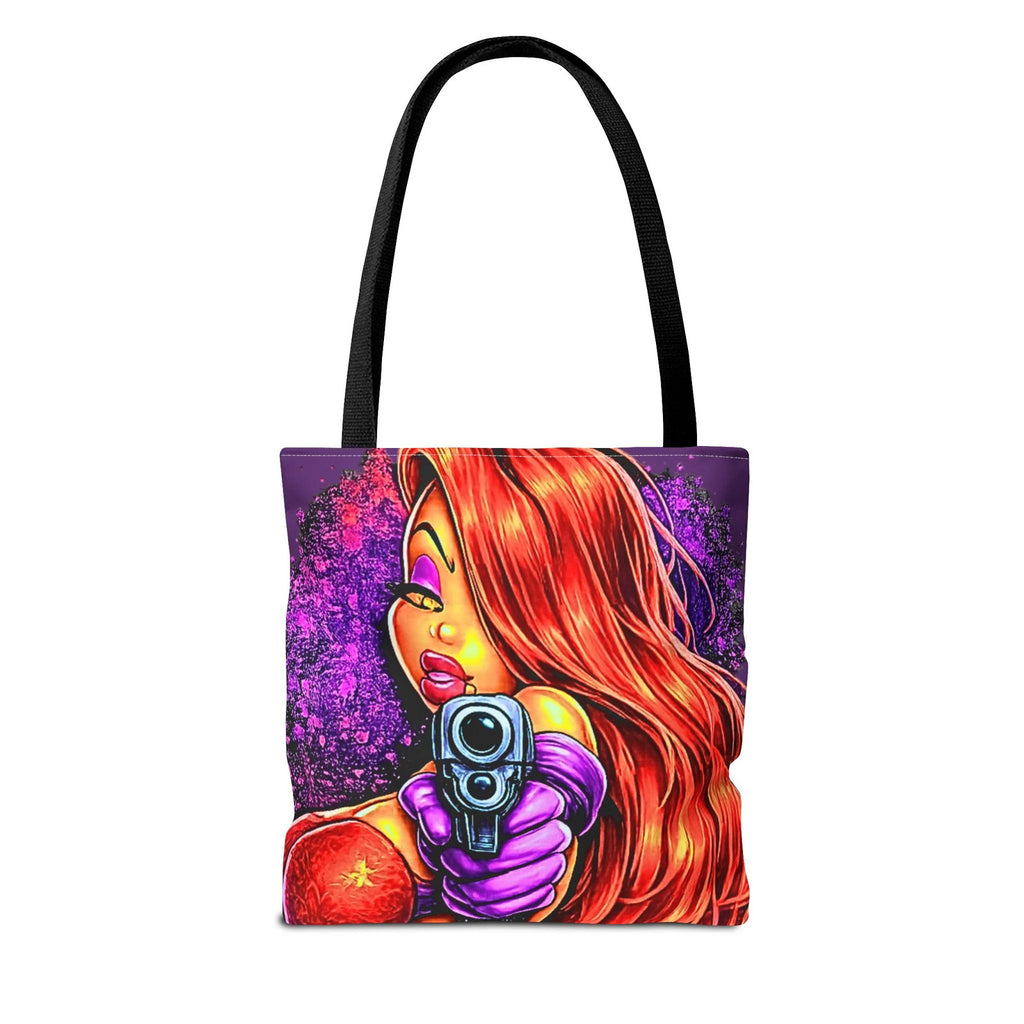 Red-Haired Femme Vixen Rabbit Jess Fatale Illustration Tote Bag | Retro Pinup