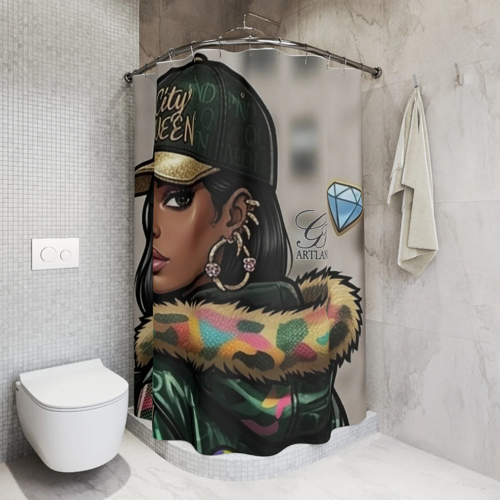 City Queen Shower Curtain -Bathroom