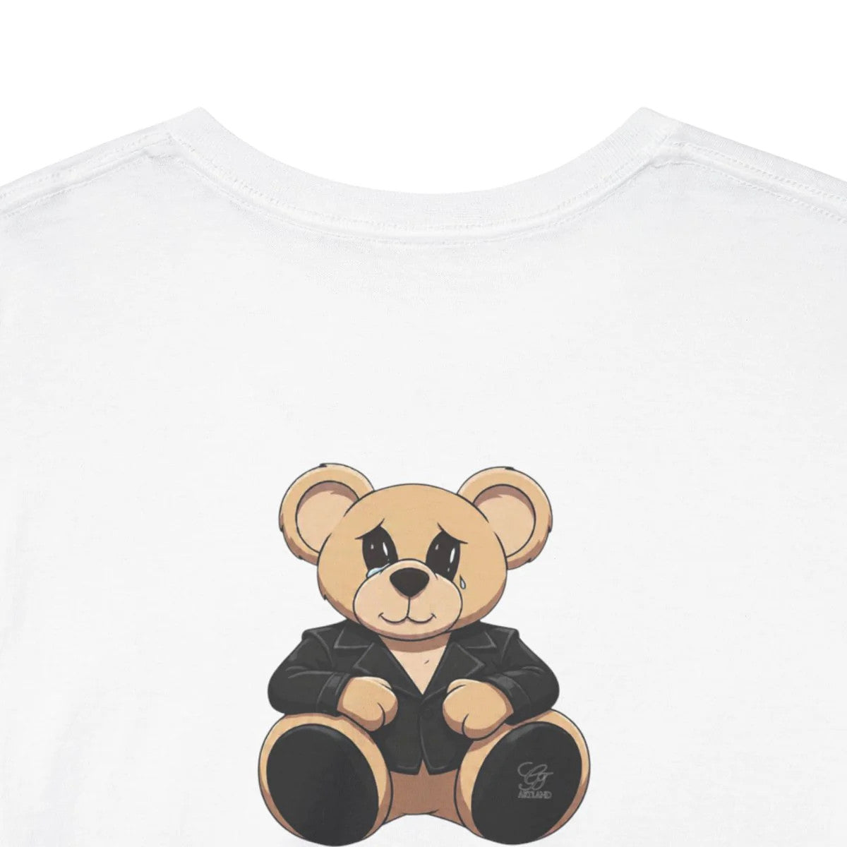 Cute Teddy Bear in Black Unisex Heavy Cotton Tee by GT Artland