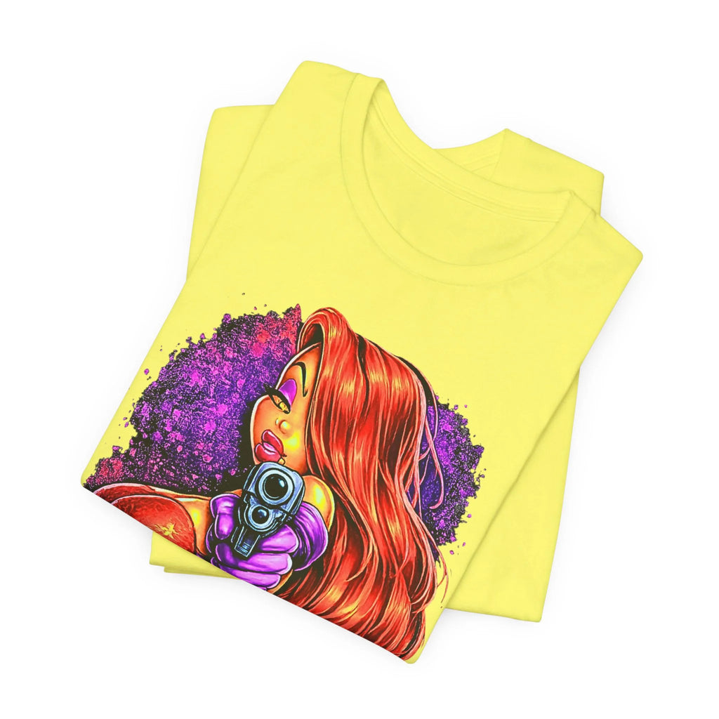 Rabbit Pinup Girl T-Shirt | Retro Comic Femme Fatale Graphic Tee by GT Artland