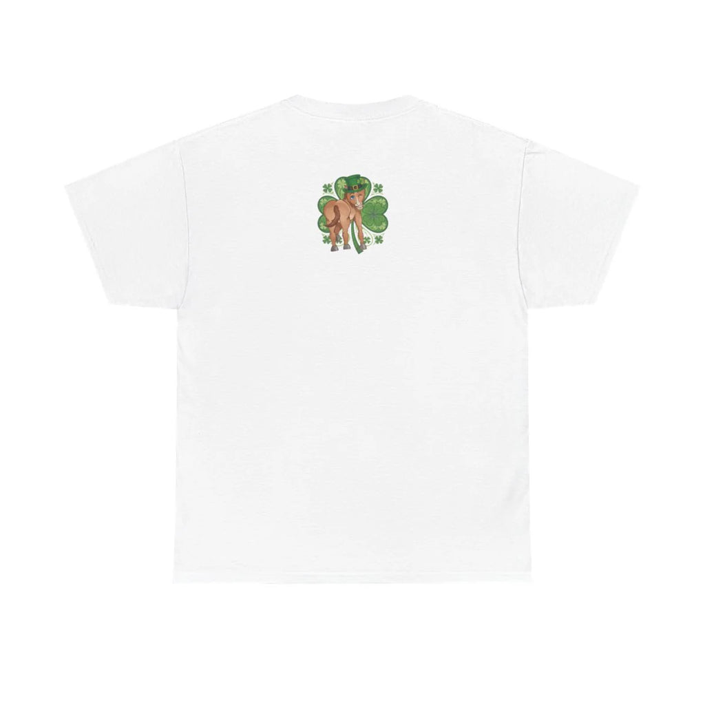 Year Of The Horse St Patricks Shamrock Theme Unisex Heavy Cotton Tee BY GT