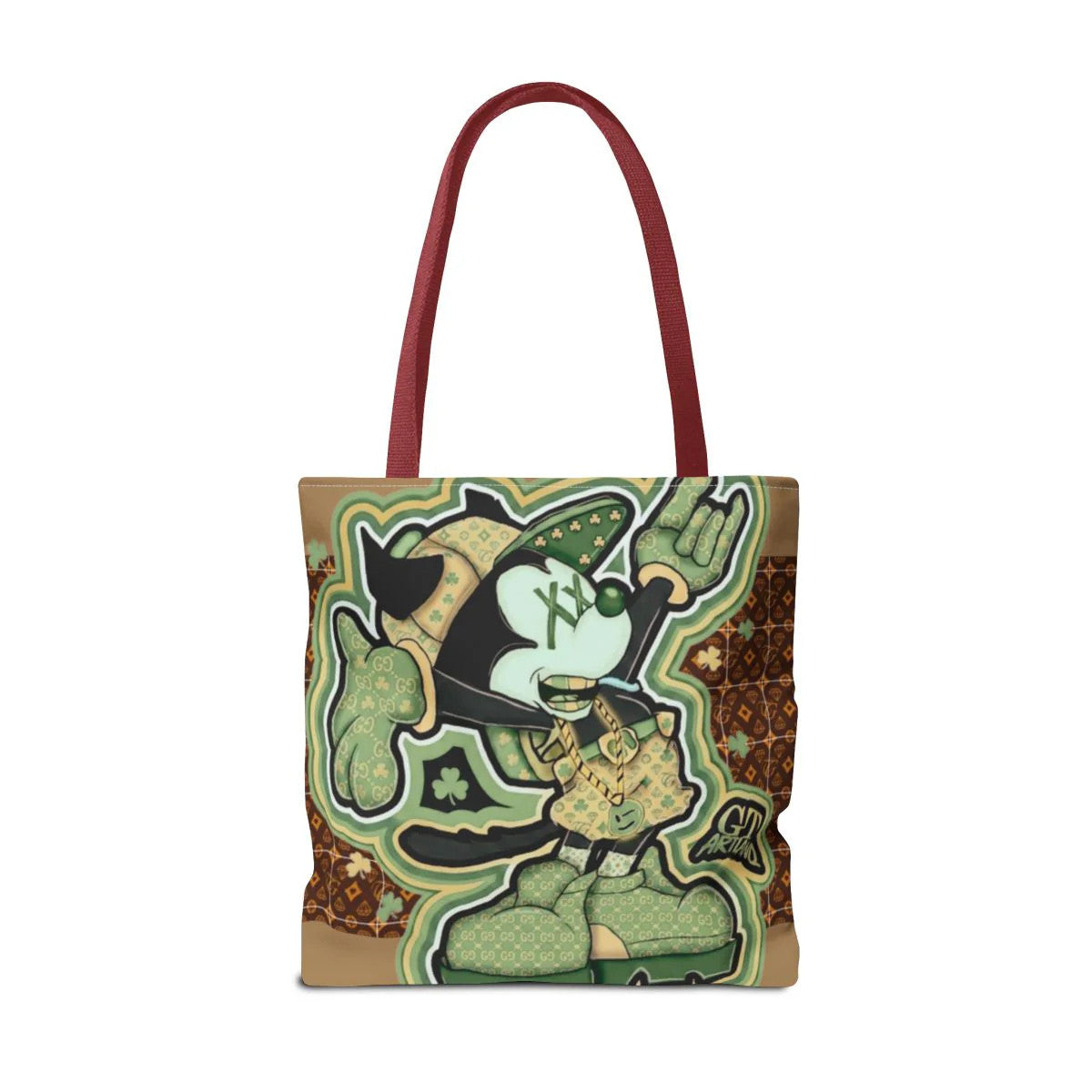 Shamrock "Lucky Art" Irish Designer mouse st patricks mickey Tote Bag by GT
