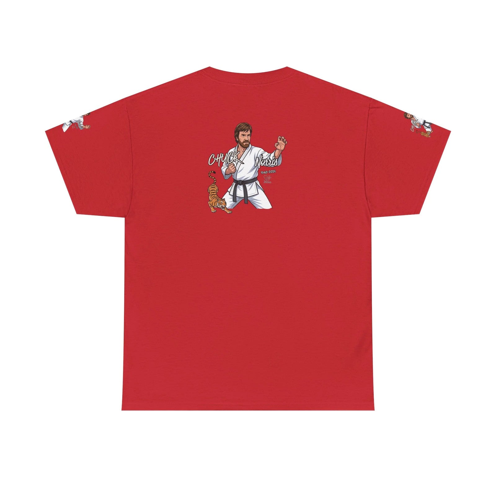 Chuck Norris Karate Pose T-Shirt | Tiger Illustration, Martial Arts Tee by GT