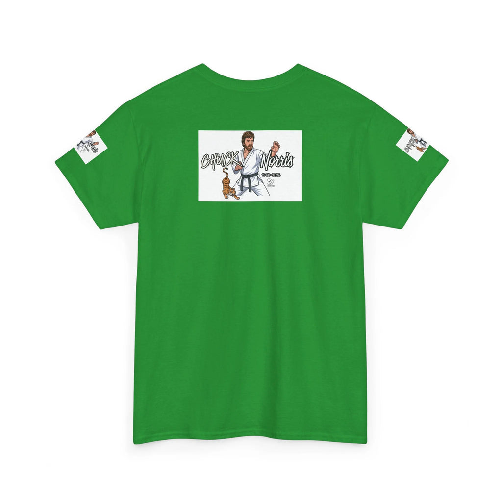 Chuck Norris Legend Martial Artist Cartoon with Tiger Tee | Retro Karate