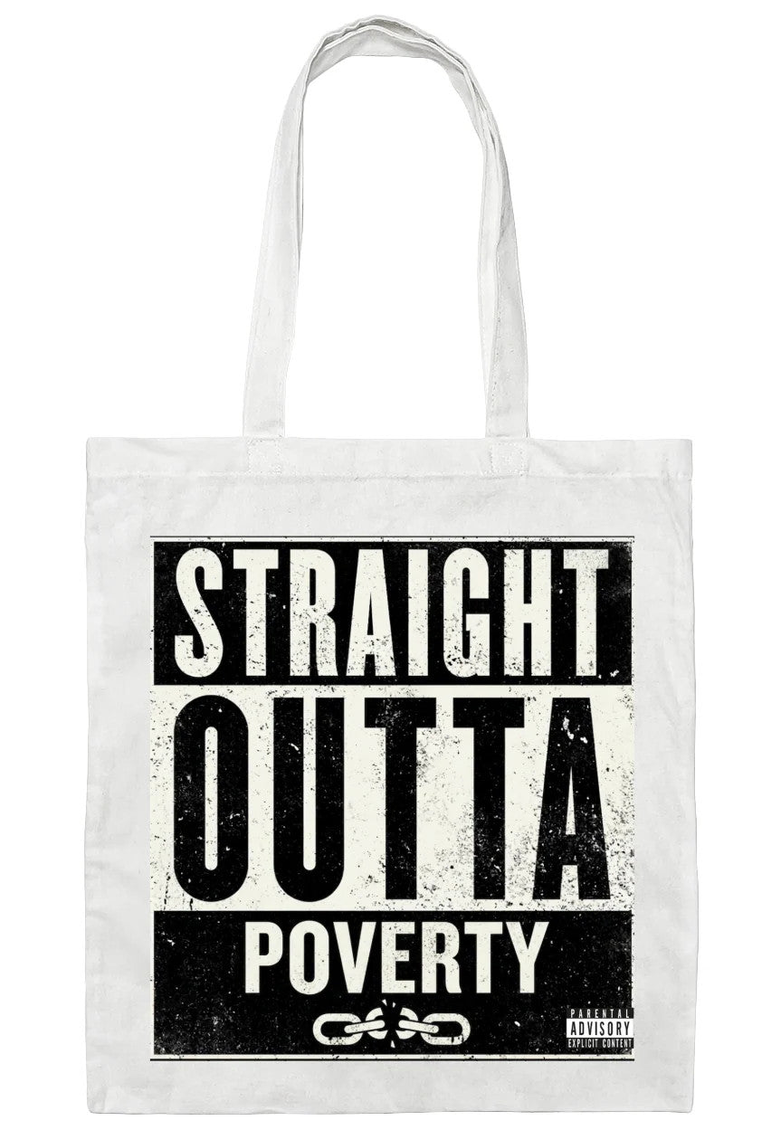 Straight Outta Poverty Canvas Tote Bag by GT Artland