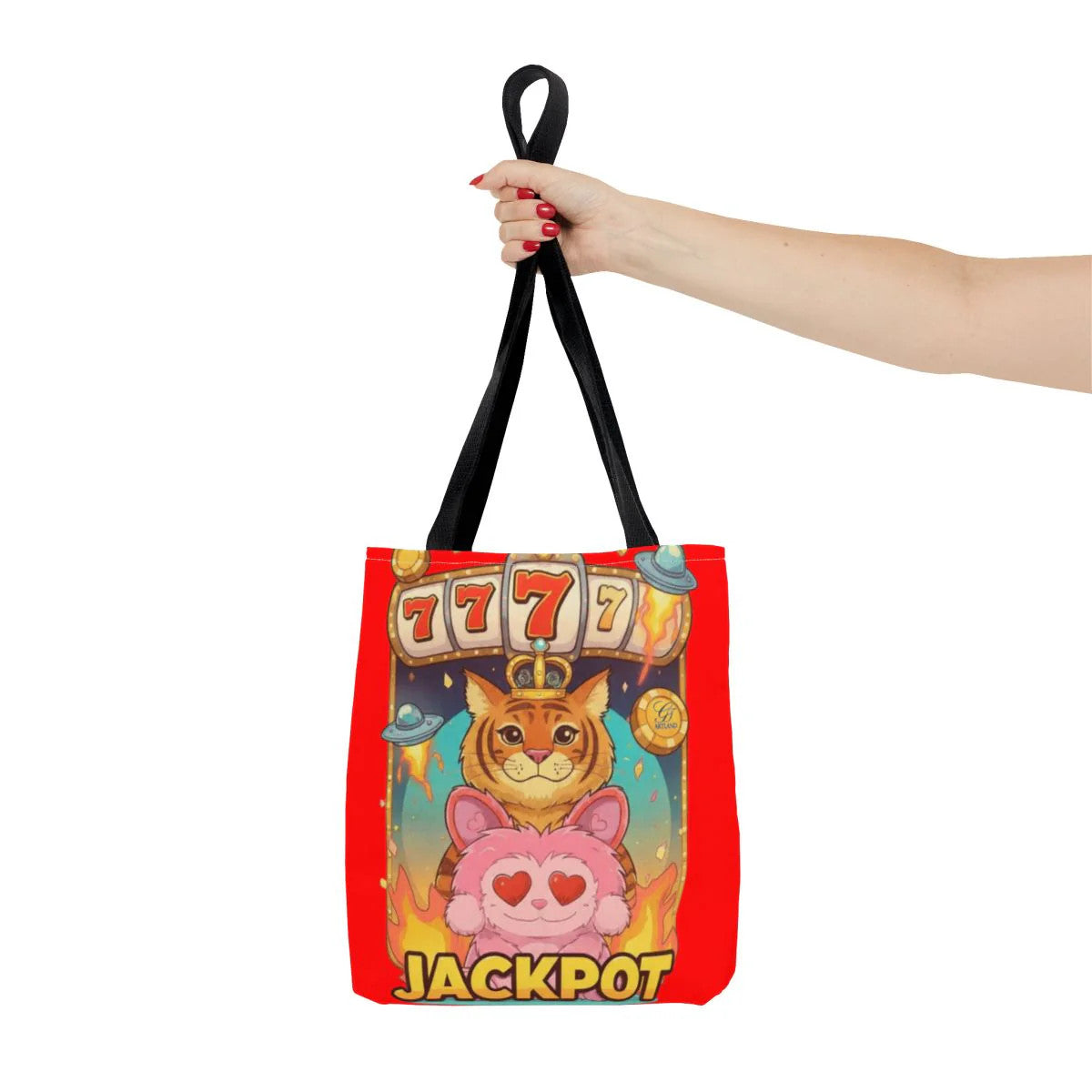 Jackpot "777" Tiger Bubu Casino Style HD Tote Bag Designer | All-Over Print by