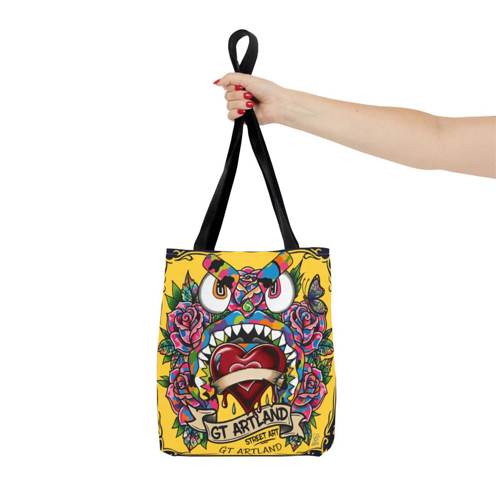 Colorful Gape Tattoo Monster Heart Tote Bag Designer Lucky Gold Edition |