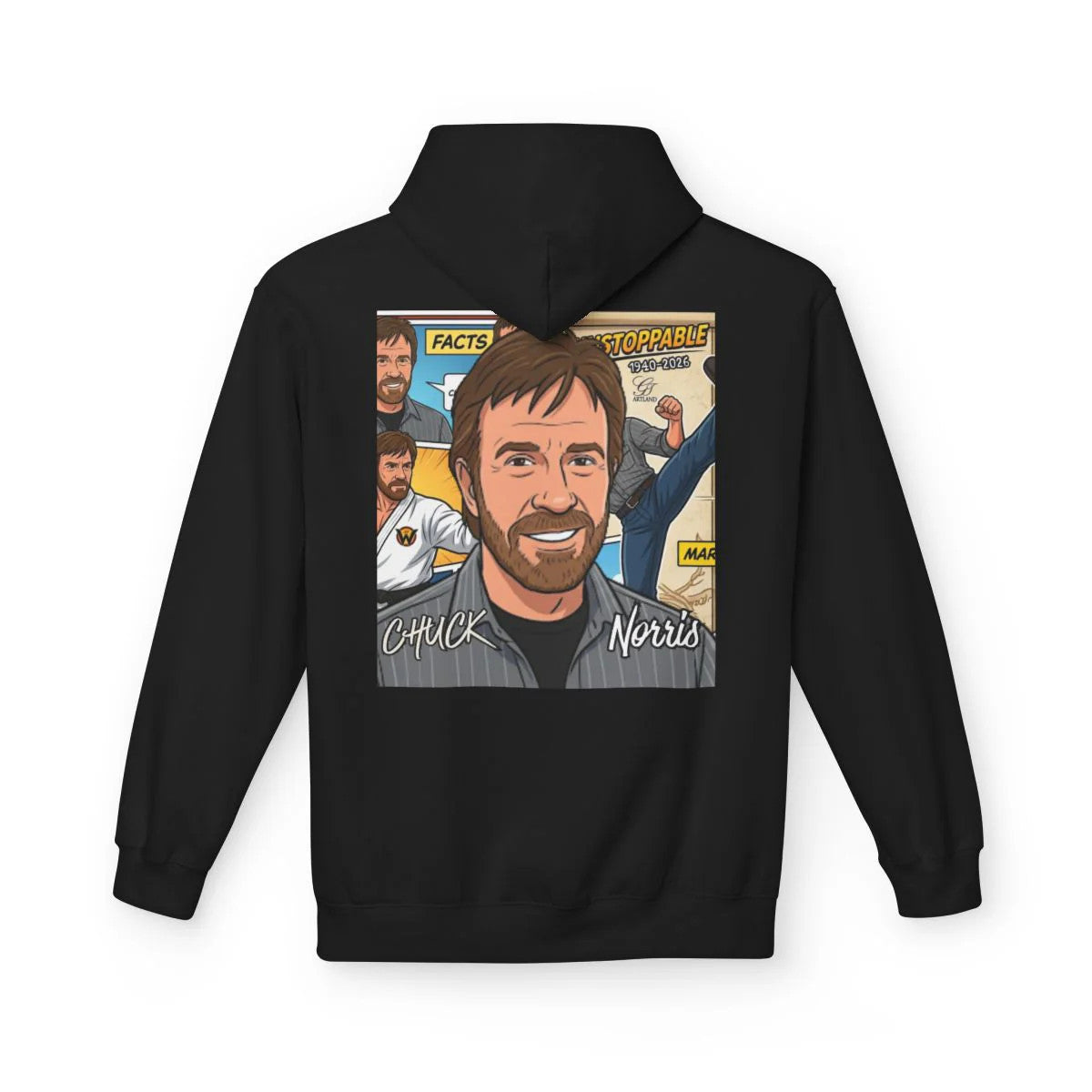 Chuck Norris Urban Toon Elite Designer Unisex Midweight Softstyle Fleece Hoodie
