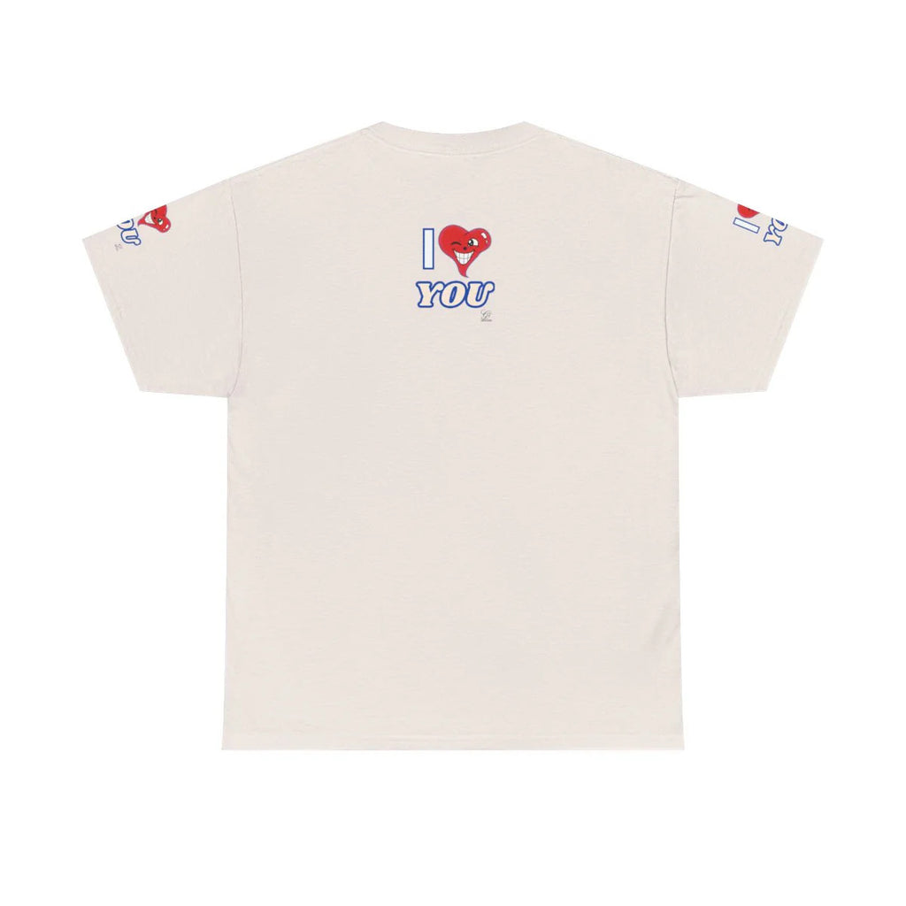I LOVE Heart YOU Designer Heart Unisex Heavy Cotton Tee by GT Artland