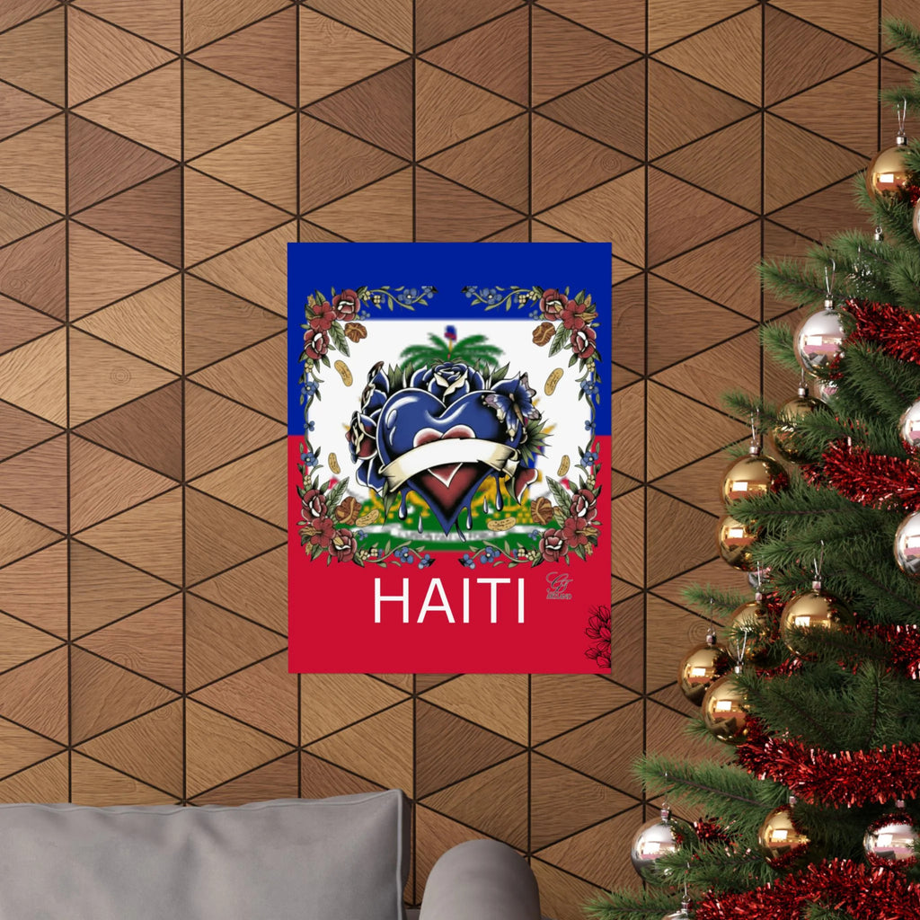 Haitian Pride Urban Designer Poster | Matte Vertical Posters by GT Artland