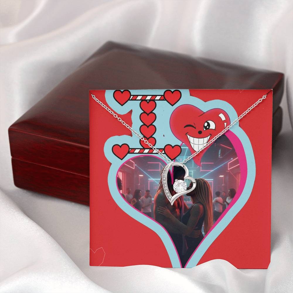 I Heart Forever Love Necklace Rhodium + Luxury Box by GT Artland