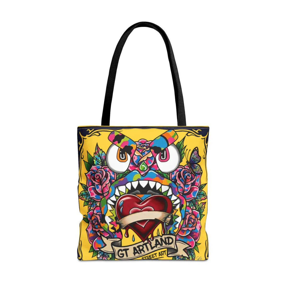 Colorful Gape Tattoo Monster Heart Tote Bag Designer Lucky Gold Edition |