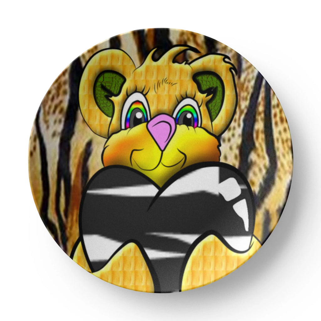 Teddy Bear Holding Heart Animal Edition 10” Plate by GT Artland