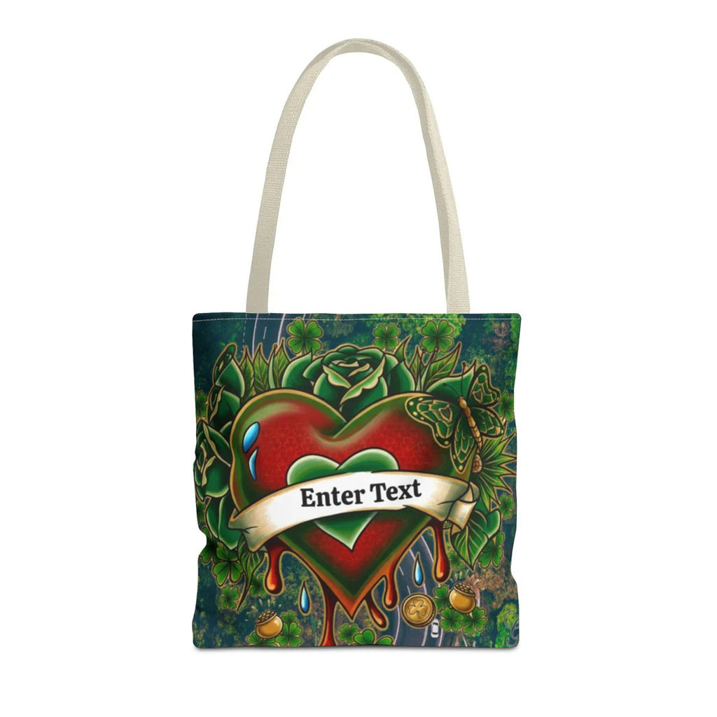 "Lucky Art" Tattoo Heart Urban Shamrock "Custom Text" Nature Splash St. Patrick