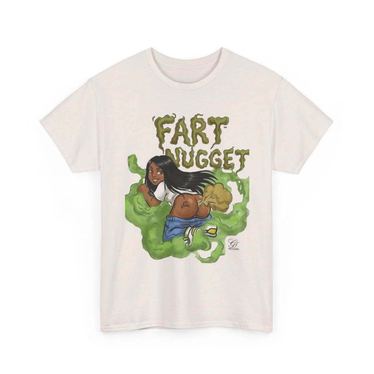 Fart Nugget Ebony Girl Unisex Heavy Cotton Tee by GT Artland