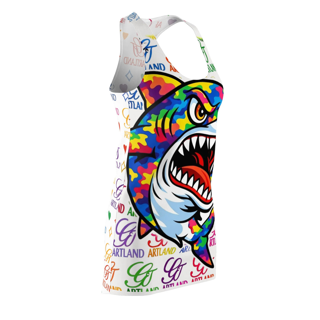 Colorful Urban Swag Killa Shark GT High Fashion Designer Dress | Racerback by