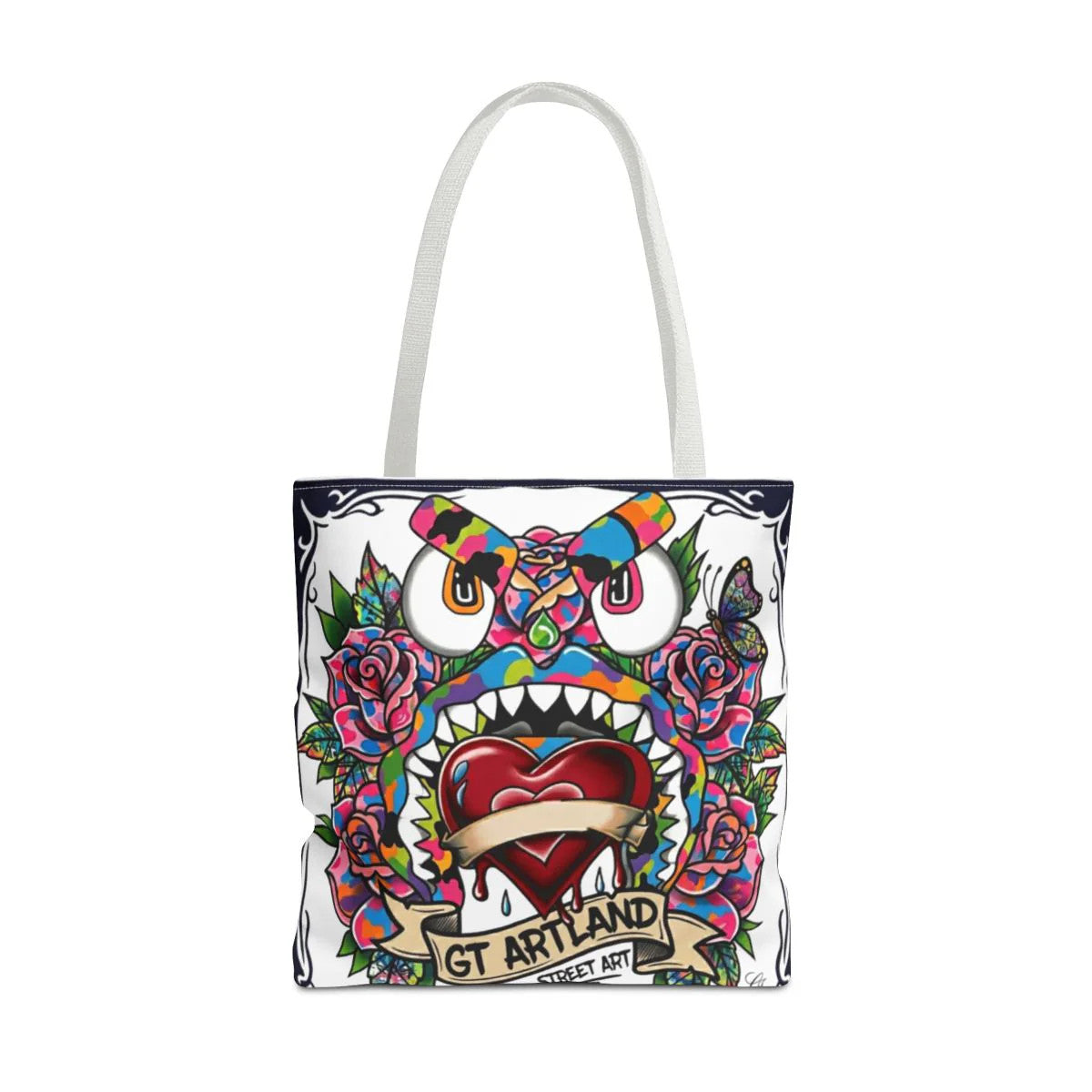 Colorful Gape Tattoo Monster Heart Tote Bag Designer Edition | All-Over Print