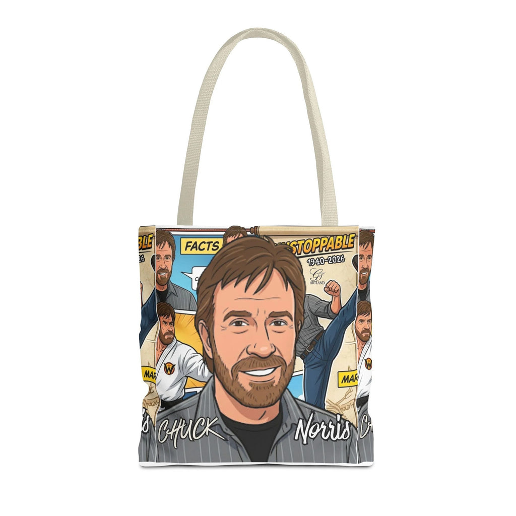 Chuck Norris Legacy Retro Martial Artist Cartoon Tote Bag | All-Over Print