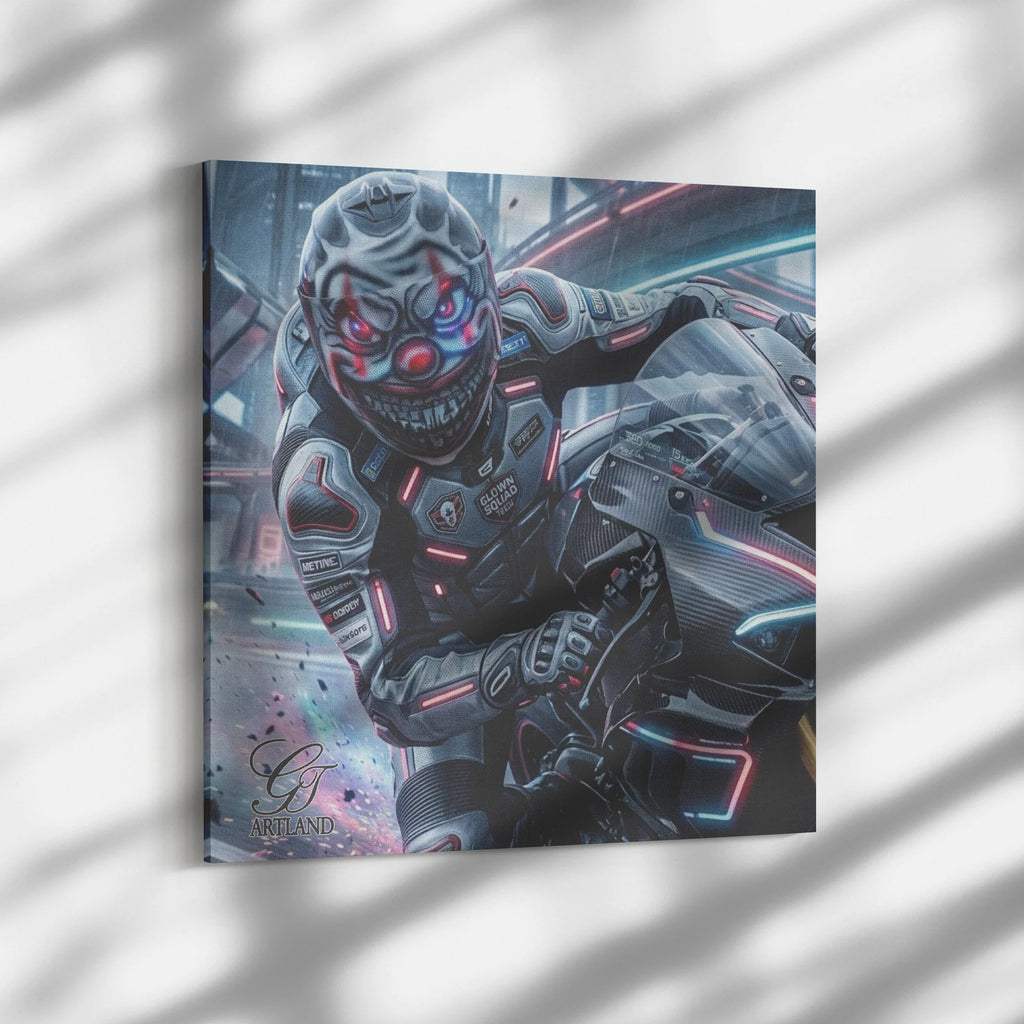 Killa Klown Superbike Motorsports Future Canvas Wrap by GT Artland