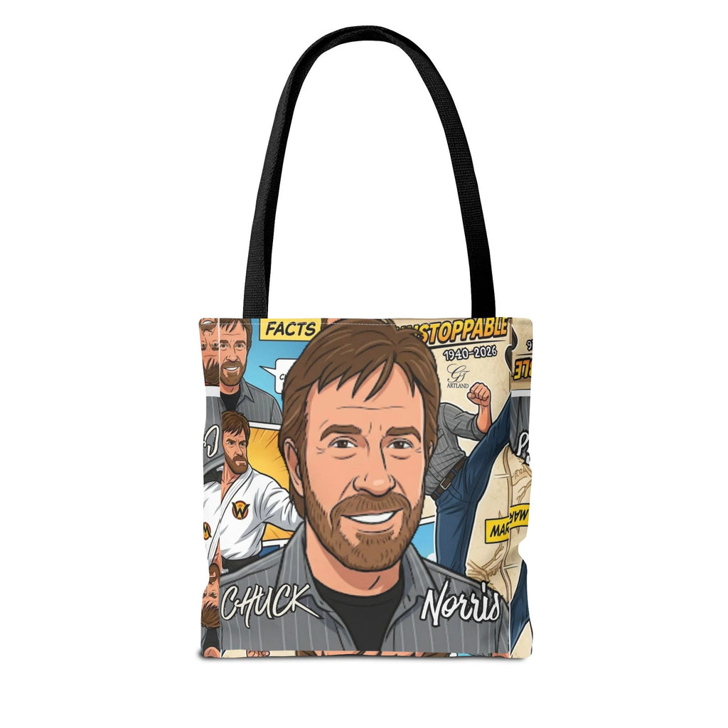 Chuck Norris Legacy Retro Martial Artist Cartoon Tote Bag | All-Over Print