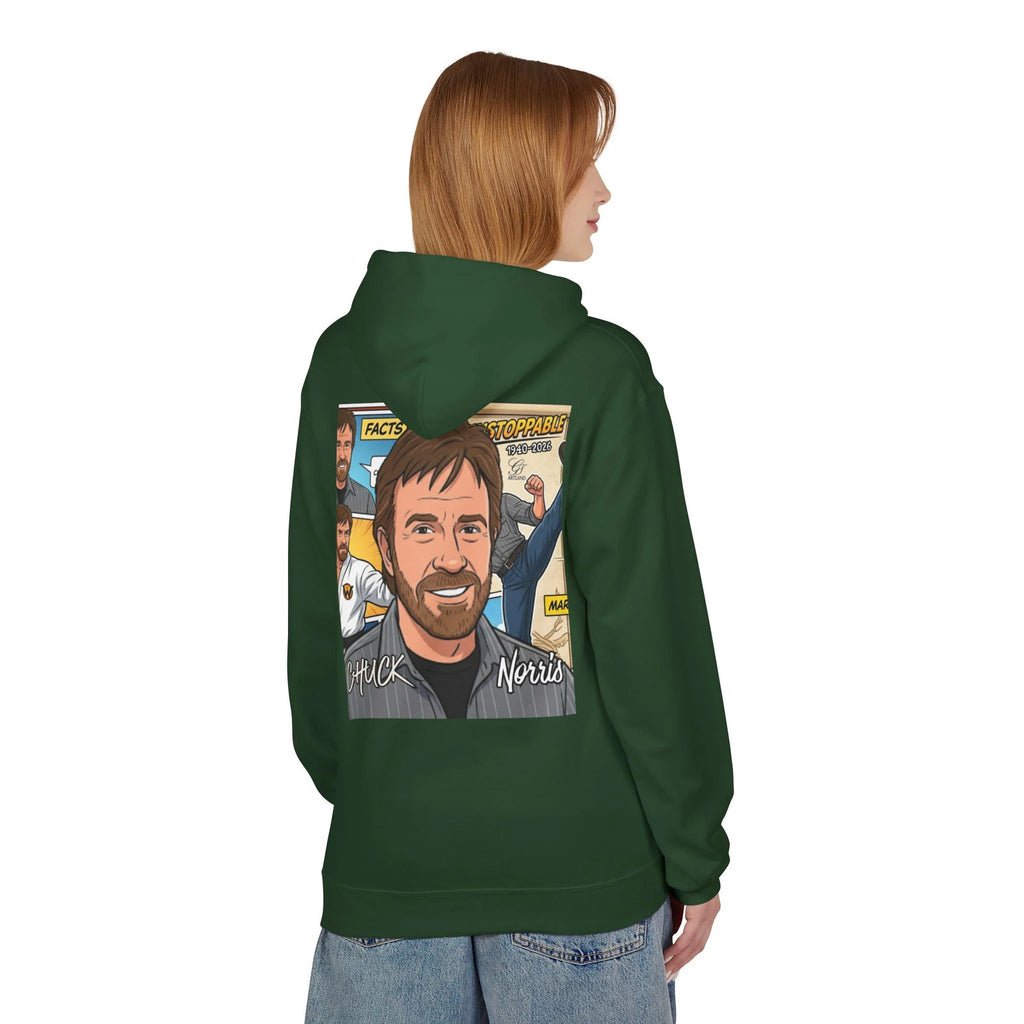 Chuck Norris Portrait Hoodie | Martial Arts Comic Illustration by GT Artland