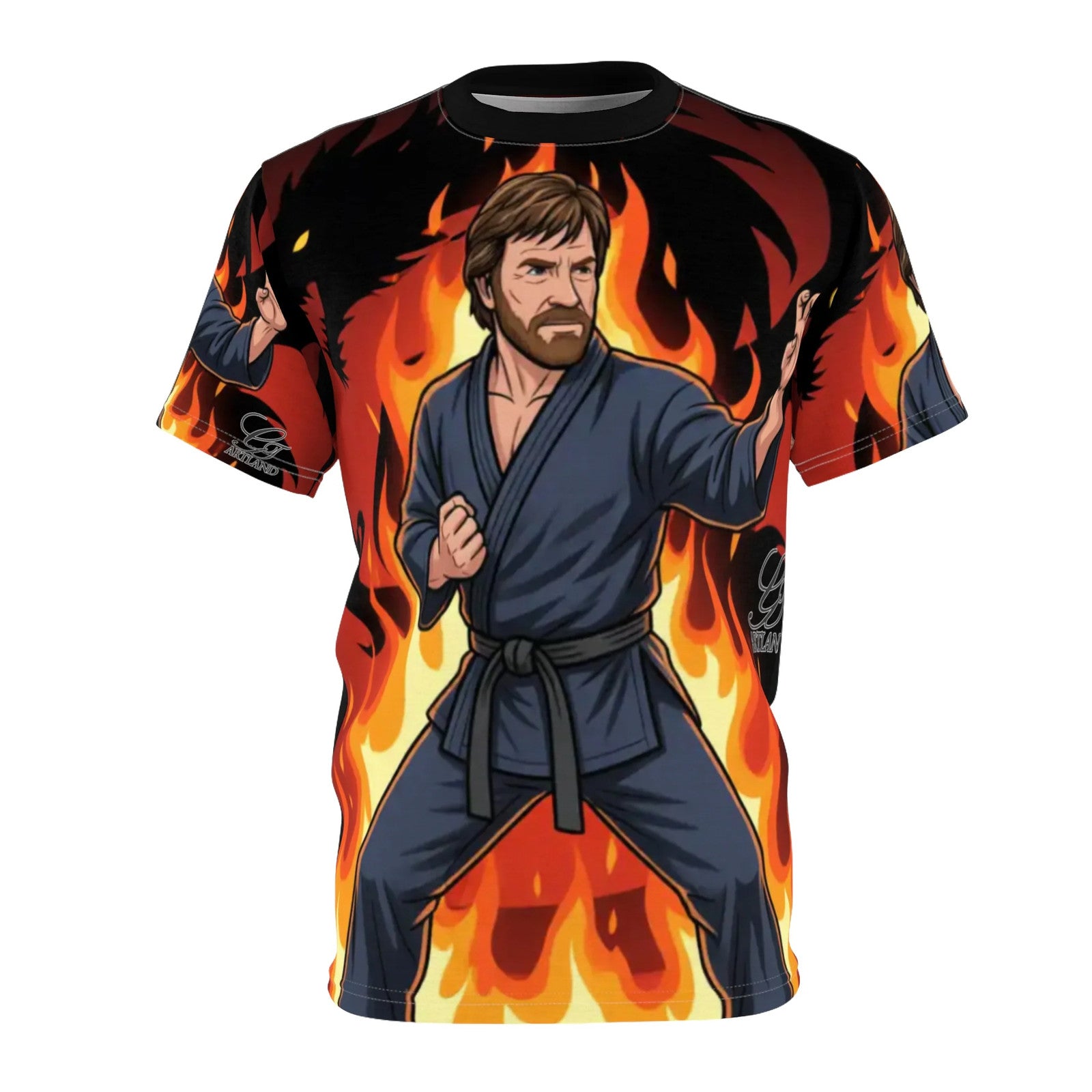 Martial Artist Chuck Norris Flamer Tee | Karate Fighter by GT Artland