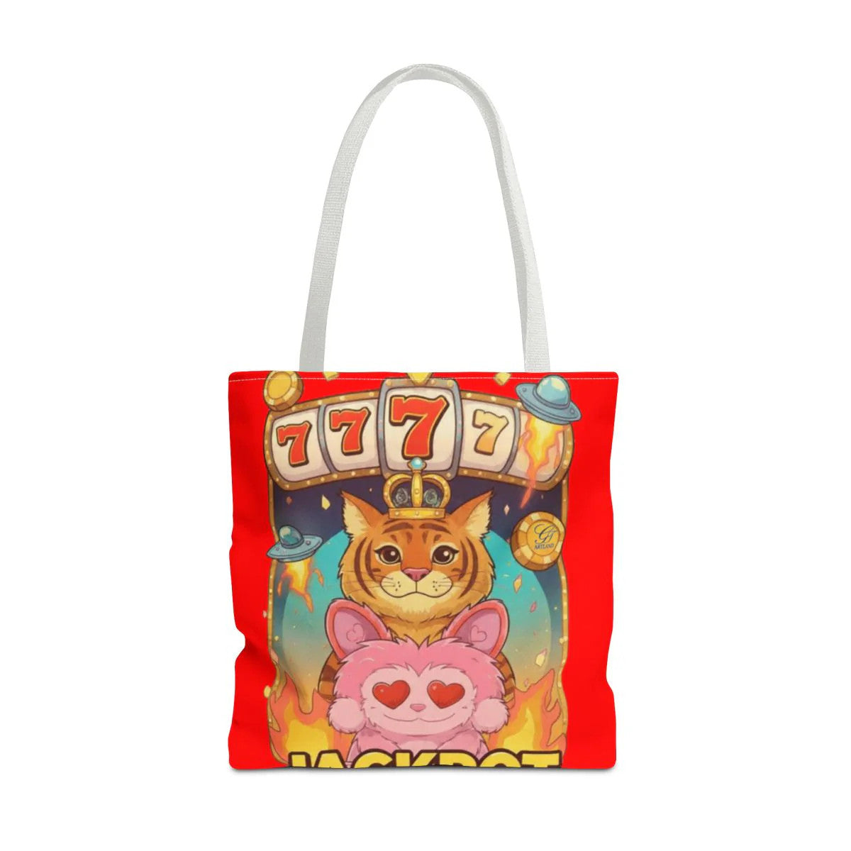 Jackpot "777" Tiger Bubu Casino Style HD Tote Bag Designer | All-Over Print by