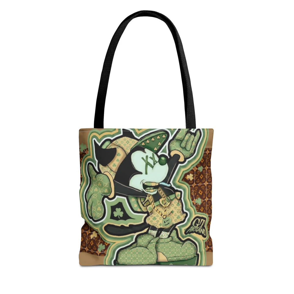 Shamrock "Lucky Art" Irish Designer mouse st patricks mickey Tote Bag by GT