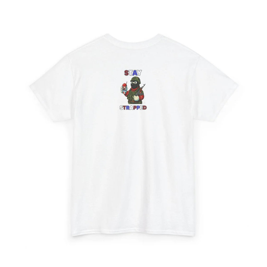 STAY STRAPPED USA ICE Military Bear Unisex Heavy Cotton Tee BY GT ARTLAND