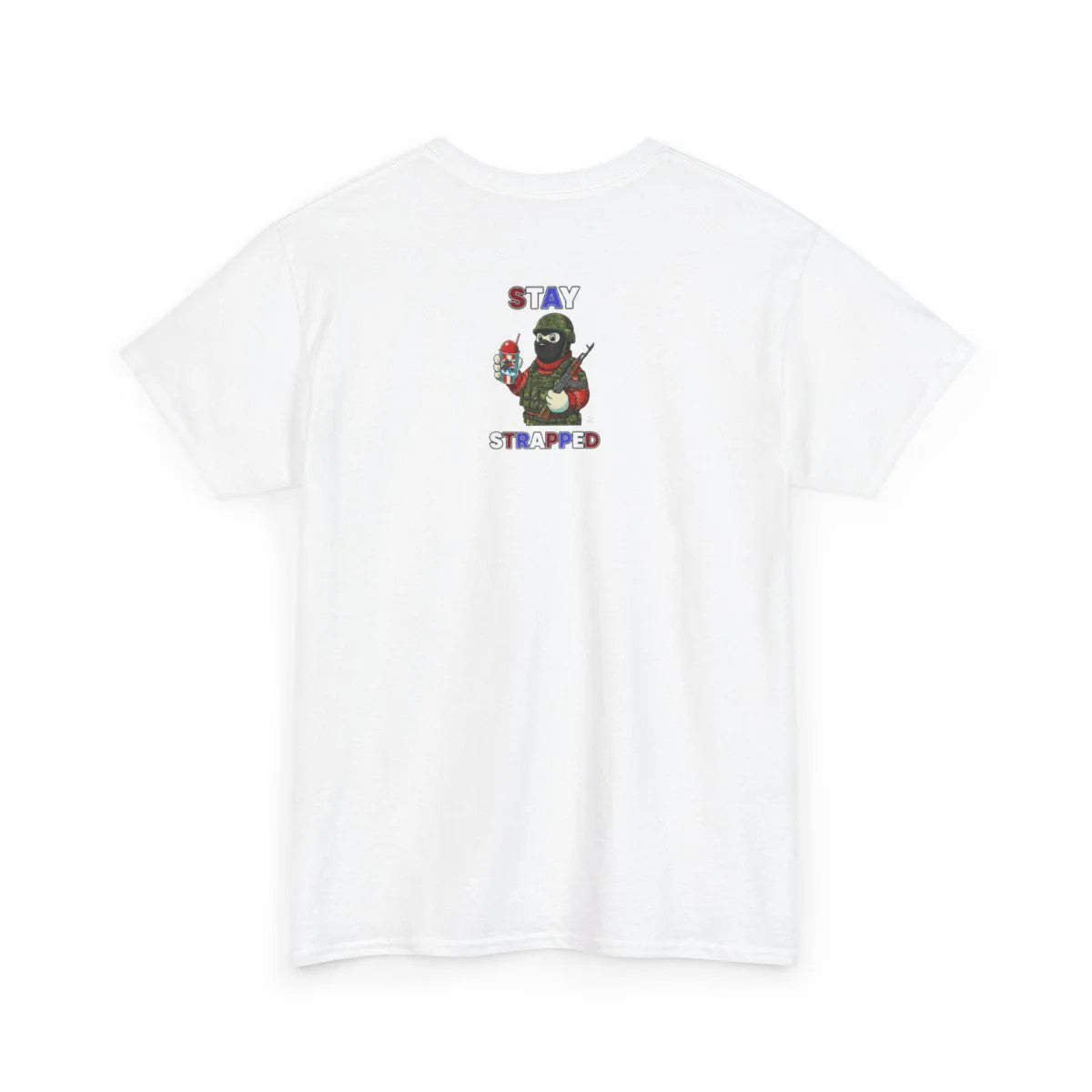 STAY STRAPPED USA ICE Military Bear Unisex Heavy Cotton Tee BY GT ARTLAND