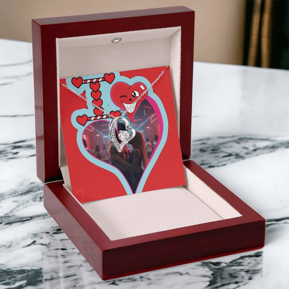 I Heart Forever Love Necklace Rhodium + Luxury Box by GT Artland
